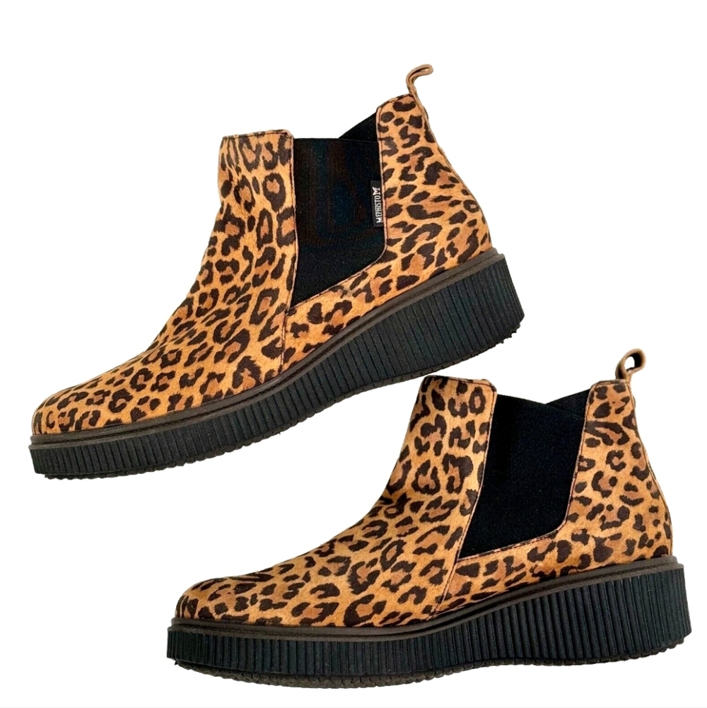 Mephisto Leopard Print Ankle Booties Comfortable Animal Print Cheetah Preppy 7